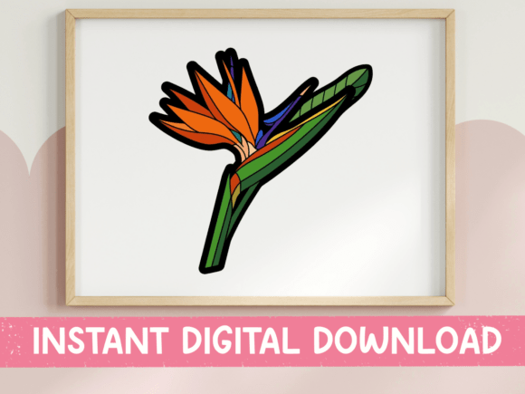 Bird of Paradise Flower Sticker: A Bold T-Shirt Design Graphic