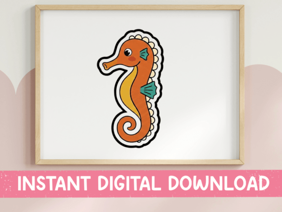 Charming Seahorse Design for Coastal Projects