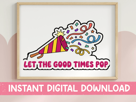 Let the Good Times Pop: A Vibrant T-Shirt Graphics Asset