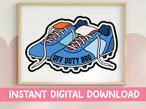 Off Duty Bro Soccer Cleats Sticker for T-Shirt Designs