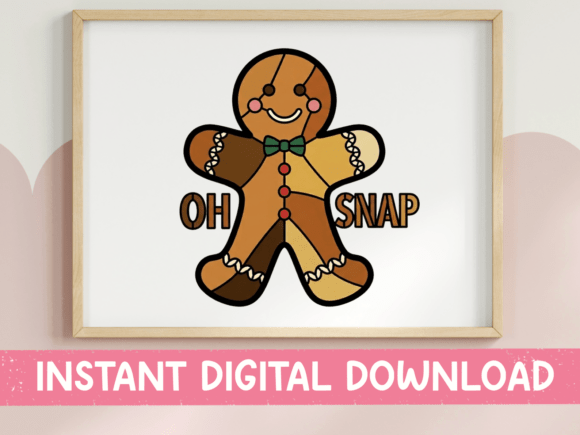 Oh Snap Gingerbread Man: A Fun T-Shirt Design Graphic