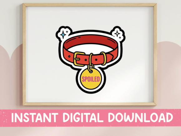 Spoiled Dog Collar Sticker: A Must-Have for T-Shirt Designs and Graphics
